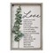 Contemporary Home Living 19.5" Green and White "Love is Patient Love is Kind" Wall Art